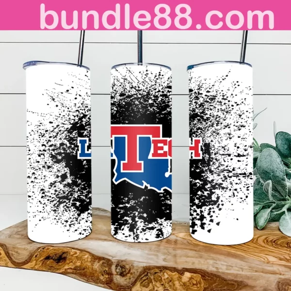 Louisiana Tech Bulldogs Football 20oz Skinny Tumbler