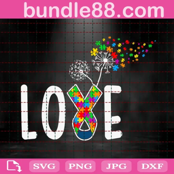 Love Autism Awareness Svg