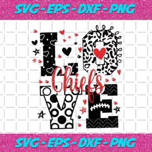 Love Chiefs Svg, School Spirit Svg Digital Download