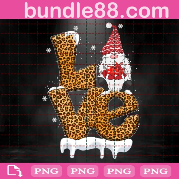 Love Gnome Png, Christmas Gnome Png