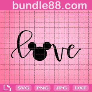 Love Mouse Head Outline