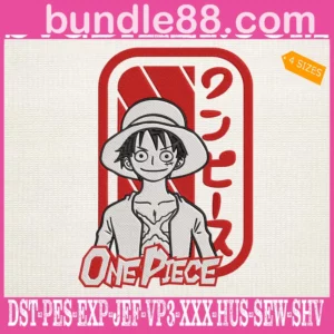 Luffy One Piece Embroidery Design
