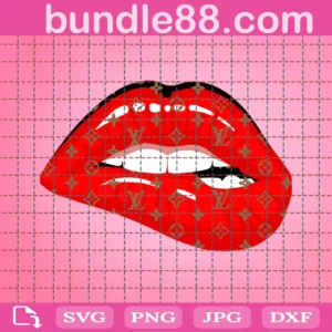 LV Lips Logo Svg