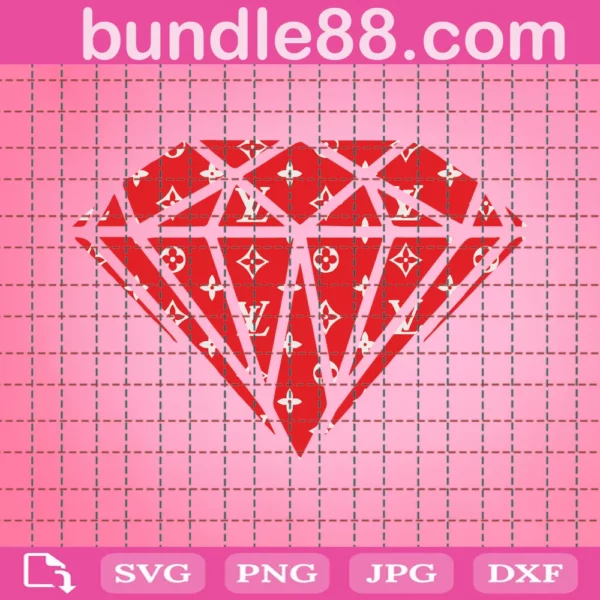 LV Red Diamond Logo Svg