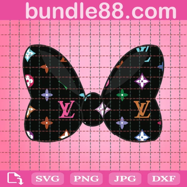 LV Ribbon Svg, Fashion Logo Svg