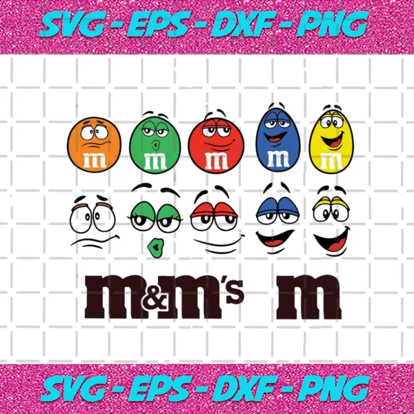 M And Ms Bundle Trending Svg