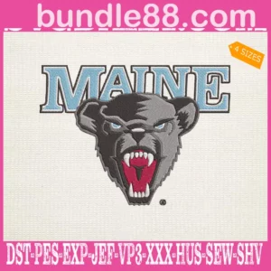 Maine Black Bears Embroidery Machine