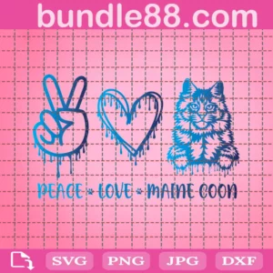 Maine Cool Svg, Peace Love Maine Cool Svg