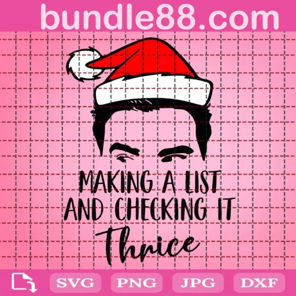 Making A List And Checking It Thrice Svg