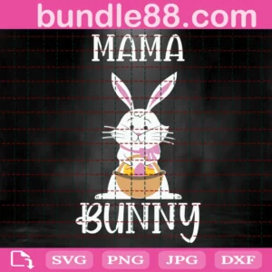 Mama Bunny Svg, Family Easter Svg