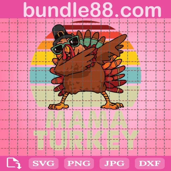 Mama Turkey Matching Family Svg