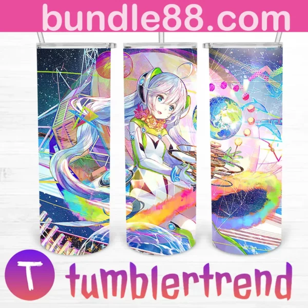 Manga Colorful Girl Fantasy 20oz Skinny Tumbler