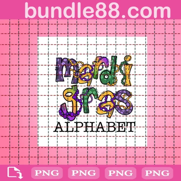 Mardi Gras Alphabet Png