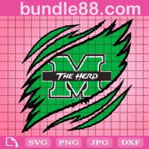 Marshall Thundering Herd Claws Svg