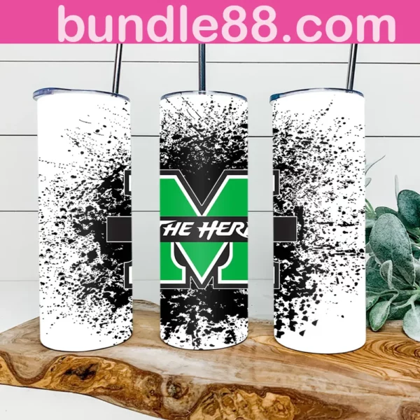 Marshall Thundering Herd Football 20oz Skinny Tumbler