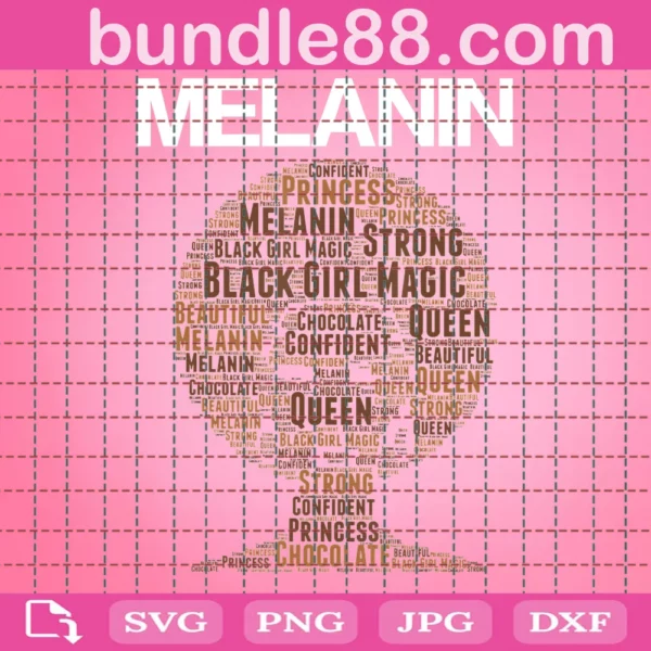 Melanin Black Princess Svg