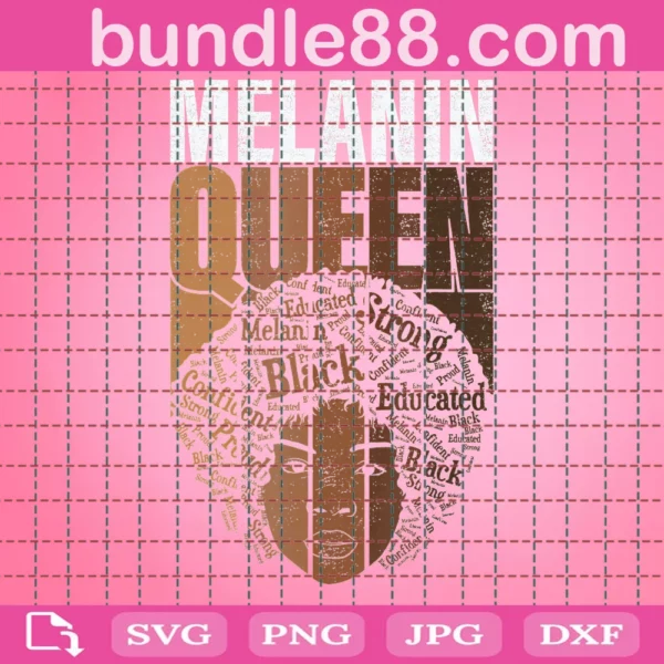 Melanin Queen Afro Girl Svg