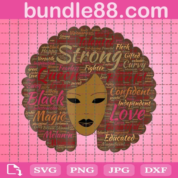 Melanin Queen Natural Hair Svg