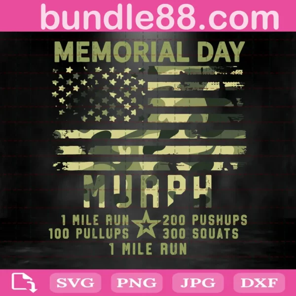 Memorial Day Murph Challenge Svg