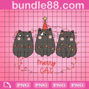 Merry Black Cat Png
