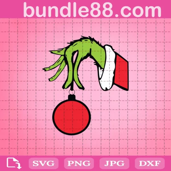 Merry Christmas Grinch Hand Svg