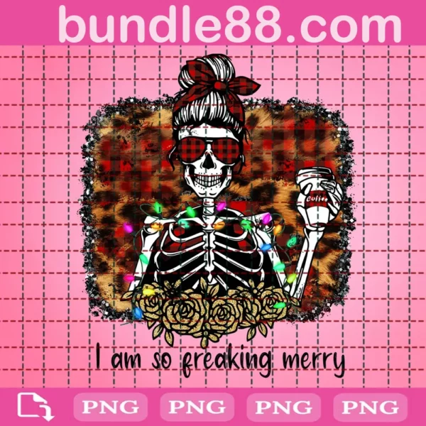 Messy Bun Christmas Leopard Png