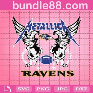 Metallic Ravens Svg
