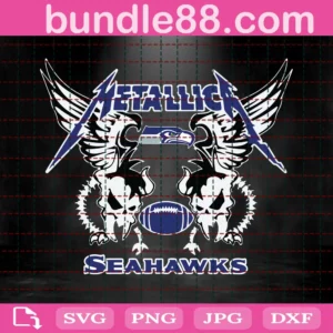 Metallic Seahawks Svg