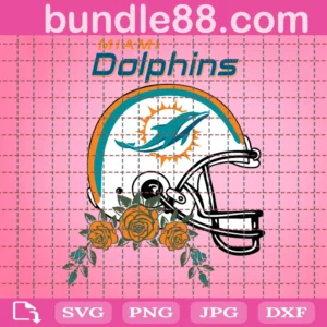 Miami Dolphins, Embroidery Design With Instant Download Online