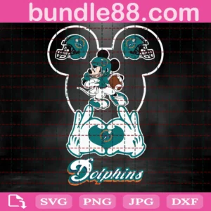 Miami Dolphins Football Mouse Clipart