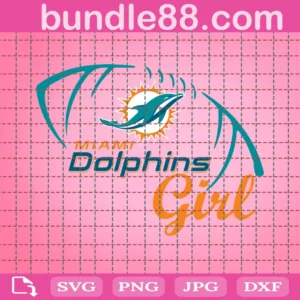 Miami Dolphins Girl Svg