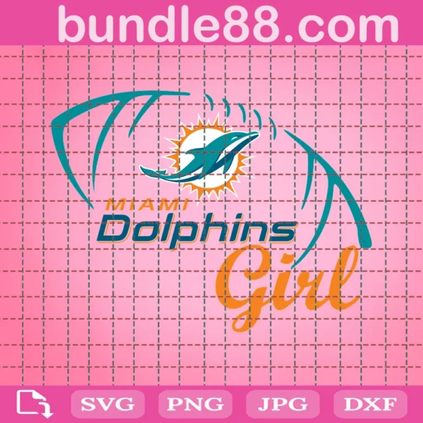 Miami Dolphins Girl Svg