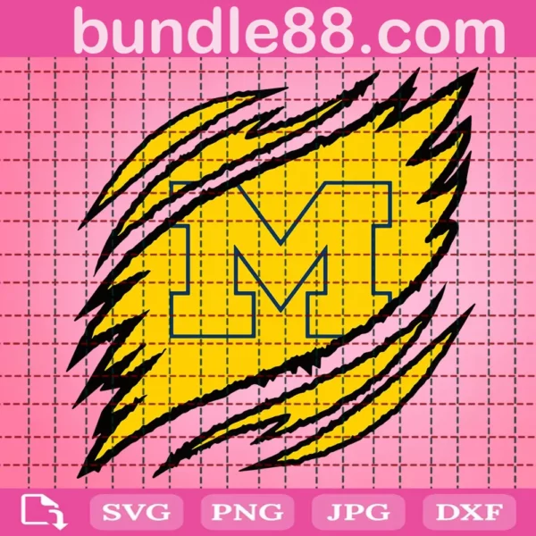 Michigan Wolverines Claws Svg