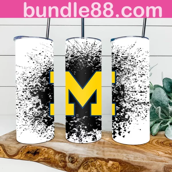 Michigan Wolverines Football 20oz Skinny Tumbler