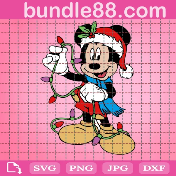 Mickey Christmas Svg