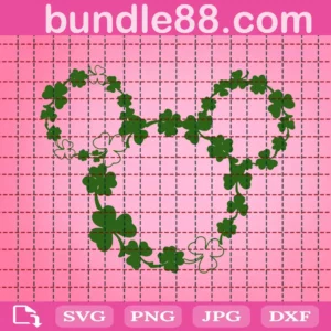 Mickey Mouse Clover Svg