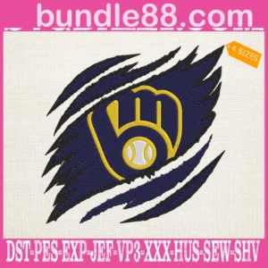 Milwaukee Brewers Embroidery Design