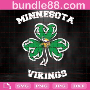 Minnesota Vikings Lucky Clover Svg