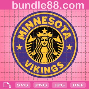 Minnesota Vikings Starbucks Logo Cup Wrap Svg