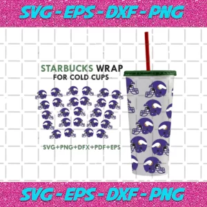Minnesota Vikings Svg For 24Oz Venti Cold Cup Wrap