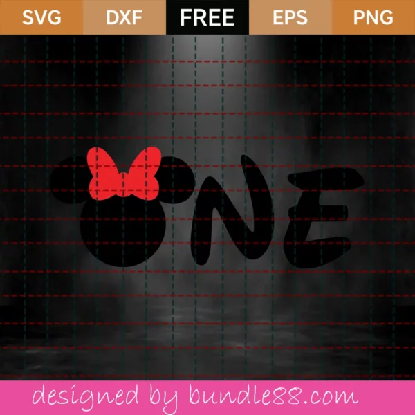 Minnie Mouse One Year Svg Free