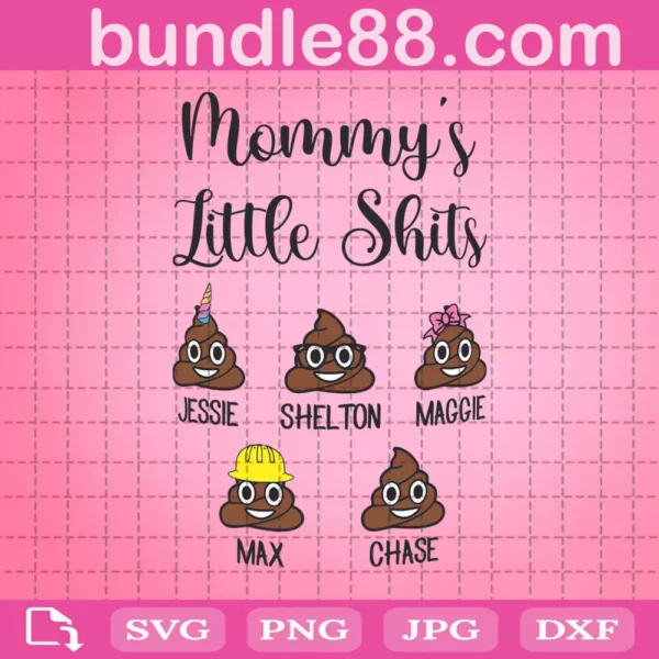 Mommy'S Little Shits Poop Emoji Svg