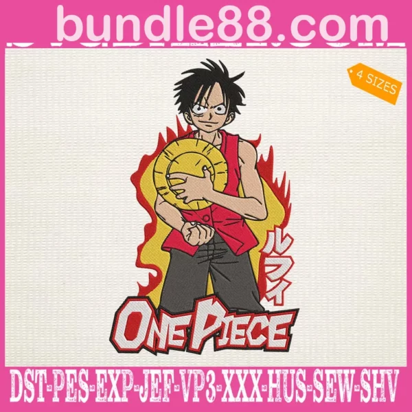 Monkey D. Luffy Embroidery Design