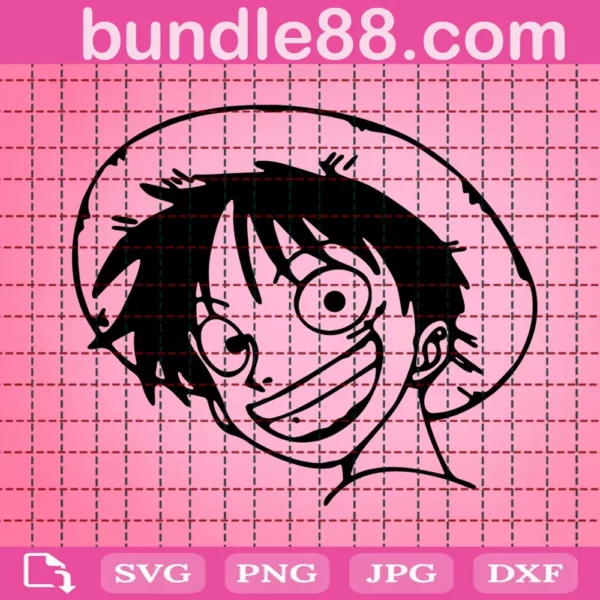 Monkey D.Luffy Face Svg