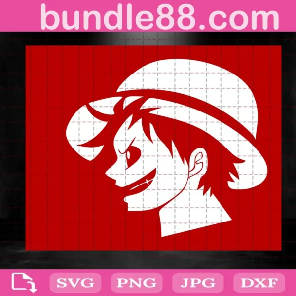 Monkey D.Luffy Head Svg