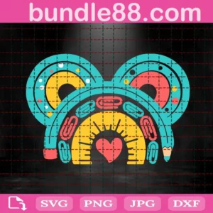 Mouse Ears Rainbow Svg