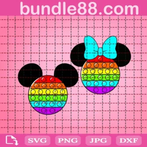 Mouse Head Pop It Svg