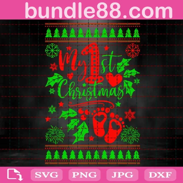 My 1St Christmas Svg