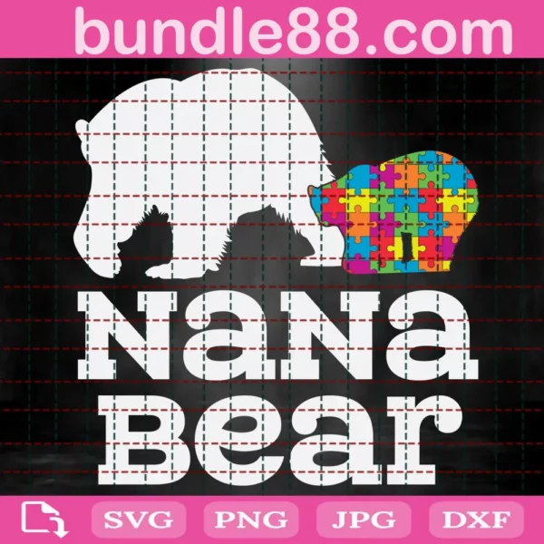 Nana Bear Autism Svg