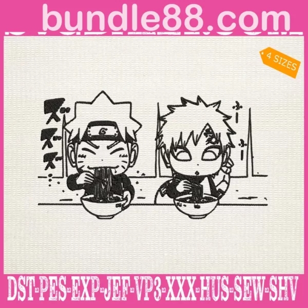 Naruto And His Best Friend Embroidery Design